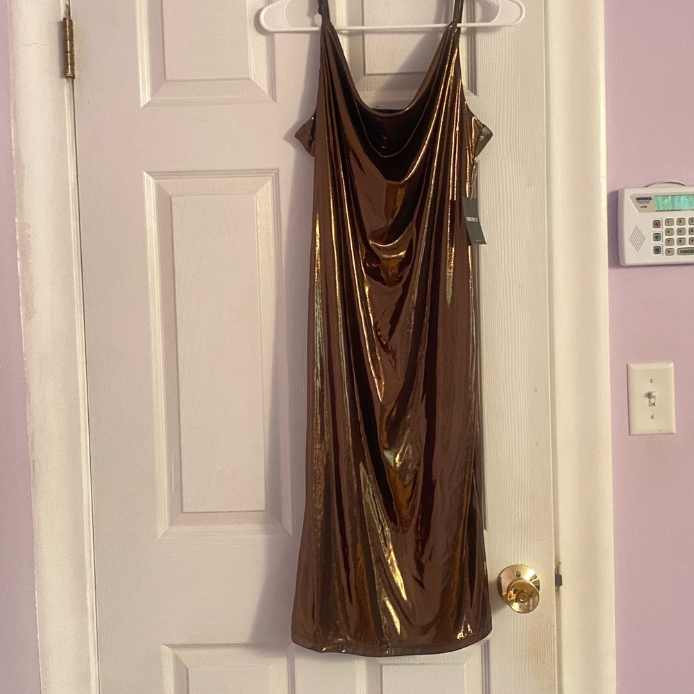Forever 21 gold dress